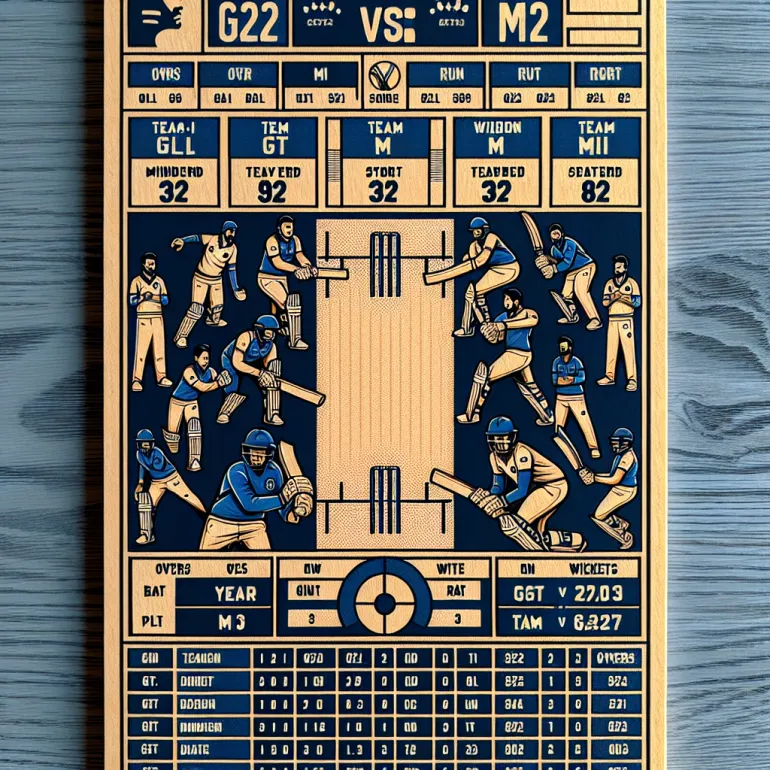 Gt vs mi 2022 scorecard